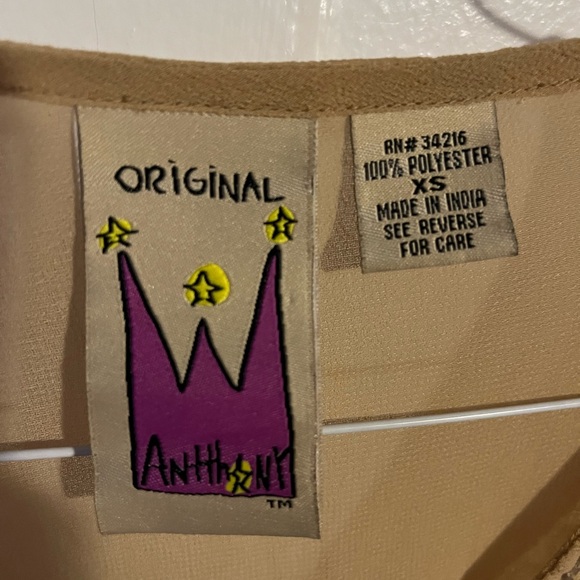 Original Antthony tan beaded shirt made in India size extra small - Picture 5 of 8